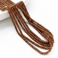 2mm gefacetteerde donkerbruine goudsteen kralen voor DIY sieraden zoals armbanden en kettingen - Goudsteen Abacus Kralen / Kleine Tas