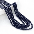 Streng gefacetteerde 2mm donkerblauwe zandsteen kralen voor handgemaakte DIY-sieraden - Kleine Tas