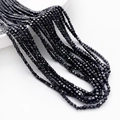 2mm vierkante gefacetteerde zwarte spinel kralen voor DIY armbanden en sieraden - Zwarte Spinel Kubus Stijl / Kleine Tas