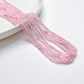 Cuentas de cuarzo rosa natural de 2mm para joyería artesanal en rosa translúcido - Cuentas Cuadradas Pequeñas de Cuarzo Rosa / Bolso Pequeño
