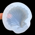 Translucent shell-shaped silicone mold for DIY resin ocean-themed keychain crafts - Shell Shape / Translucent White