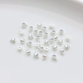 Polierte silberne Zylinderschmuckperlen für die DIY-Halsketten- und Armbandherstellung - Mini-Druckverschluss / Sterlingsilber Farbe
