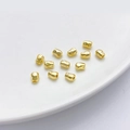 Onregelmatige 14K goudgevulde barokke metalen kralen met gehamerde textuur voor DIY-sieraden - 1# 5.5*4.5*3.5mm Gat 1.2mm