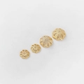 14K goud gevulde holle bloemkraalkapjes in vier maten voor DIY sieraden maken accessoires - 6mm Patroon Kraalkap 18k Echt Verguld