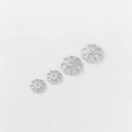 Zilveren holle bloemkraalkapjes in vier maten voor DIY sieraden ketting maken - 6mm Patroon Kraalkap Platina Verguld