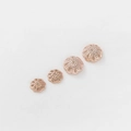 Holle 14K goud gevulde bloem kralen voor DIY sieraden maken in vier maten - 6mm Patroon Kraalkap Roségoud