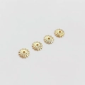 Goldene Blütenperlenkappen mit Mittelloch für die DIY Schmuckherstellung Zubehör - 6mm Wellen Perlenkappe 14k Vergoldet