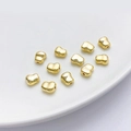 Cuentas espaciadoras irregulares bañadas en oro de 14K para hacer joyas DIY - 6# 8.5*7*4mm Agujero 1.2mm