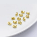 Cuentas espaciadoras barrocas de oro de 14K para creación de joyas DIY 12 uds - 7# 8*5*4.5mm Agujero 0.6mm