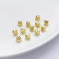 Cuentas espaciadoras irregulares bañadas en oro de 14K para bisutería DIY y collares - 9# 6.5*6*6mm Agujero 0.8mm
