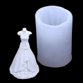 Stampo in silicone fai-da-te per abito da sposa e scultura finita in gesso bianco - Trasparente