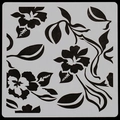 Tropical floral and leaf pattern DIY hollow stencil for painting and cake decoration - No. 3 01191