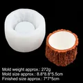 Silicone tree stump planter mold for DIY succulents and decorative bonsai pots - Realistic Tree Stump Style (B781) / Single Piece