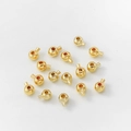 14K Gold gefüllte runde Crimpperle mit Öse für DIY-Schmuckherstellung von Armbändern - Runder Druckknopf / 18k Gold