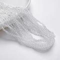 3mm transparante glazen kralen met diamantgeslepen facetten voor DIY-sieraden - Helder Wit (3mm/Ongeveer 40cm Lengte)