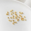 Goldene 14K goldgefüllte Zylinder-Abstandshalter für DIY Armbänder und Schmuck - Endverschluss / 18K Vergoldet