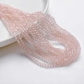 Strengen van 3mm roze gefacetteerde bicone glaskristallen kralen voor DIY sieraden - Roze (3mm/Ongeveer 40cm Lengte)