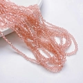 Snoer van 3 mm roze gefacetteerde kristalglazen kralen voor DIY sieraden maken - Karmijnrood (3mm/Ongeveer 40cm Lengte)