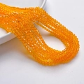 Strengen van 3mm oranje bicone kristalglazen kralen voor DIY-sieraden en ambachten - Oranjegeel (3mm/Ongeveer 40cm Lengte)