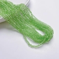 3mm bicone kristalglas kralen in licht olijfgroen voor DIY sieraden en ambachten - Lichtgroen (3mm/Ongeveer 40cm Lengte)