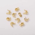 10 stuks 14K goud gevulde U-vormige knijpkraal verbergers en kalotten voor sieraden maken - Dubbele Lus Clamshell / 14k Goud gevuld