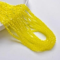 Strengen van 3mm gele facetgeslepen kristalglas kralen voor DIY sieraden maken - Goudgeel (3mm/Ongeveer 40cm Lengte)