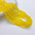 Snoer van 3mm heldergele gefacetteerde kristalglazen bicone kralen voor DIY sieraden - Citroengeel (3mm/Ongeveer 40cm Lengte)