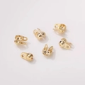 6er-Set goldene 14K goldgefüllte U-förmige Kalotten-Endperlen für die Schmuckherstellung - 2.0mm Perlenkappe / 14K Gold