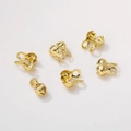 Sechser-Set 14K Gold Filled U-Form Quetschperlen-Abdeckungen für DIY-Schmuckherstellung - 2.4mm Perlenkappe / 18K Gold