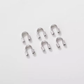 Versilberte 14K Gold U-Form Drahtschützer für handgefertigten Schmuck und Ketten - 4x5mm / U-förmige Schnalle / Weißgold