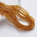 3mm bicone amberkleurige kristallen glazen kralen voor DIY sieraden maken - Bruingeel (3mm/Ongeveer 40cm Lengte)