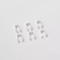 6er-Set silberne 14K Gold Filled U-Form Quetschperlen für DIY Schmuckherstellung - 4x5mm / U-förmige Schnalle / Sterlingsilber Farbe