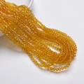 3mm ruitvormige gefacetteerde glazen kristallen kralen in barnsteengeel voor DIY sieraden - Champagne (3mm/Ongeveer 40cm Lengte)