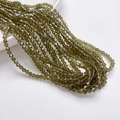 3mm olijfgroene facetgeslepen kristallen glazen kralen voor DIY sieraden en handwerk - Cyaangrijs (3mm/Ongeveer 40cm Lengte)
