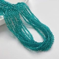 3mm cyaanblauwe biconische facetgeslepen kristallen glaskralen voor DIY sieraden - Cyaanblauw (3mm/Ongeveer 40cm Lengte)