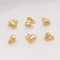 Set mit 14K goldgefüllten U-förmigen Klappkapseln für DIY-Schmuckherstellung und Abschluss - 3.2mm Perlenkappe / 18K Gold
