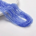 3mm blauwe gefacetteerde glazen kralen voor DIY-sieraden met kristalreflectie van hoge kwaliteit - Blauw (3mm/Ongeveer 40cm Lengte)