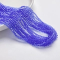 3mm koningsblauw gefacetteerde bicone kristalglas kralen voor DIY sieraden maken en hobby - Koningsblauw (3mm/Ongeveer 40cm Lengte)