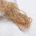 3mm champagne goud facet geslepen glas bicone kralen voor DIY sieraden en armbanden - Geplateerd Champagne Goud (3mm/Ongeveer 40cm Lengte)