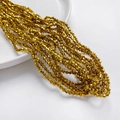 3mm gefacetteerde gouden kristalglazen kralen voor DIY handgemaakte sieraden maken - Geplateerd Rijk Goud (3mm/Ongeveer 40cm Lengte)