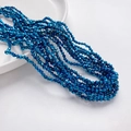 Strengen van 3 mm bicone kristalglas kralen in metallic donkerblauwe afwerking voor DIY - Blauwe Gloed Geplateerd (3mm/Ongeveer 40cm Lengte)