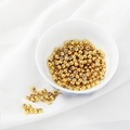 Polished 14K gold-filled slider beads with silicone core for DIY jewelry making - 3mm (1 Piece) / 18K Real Gold Color (Stopper Bead Without Loop)