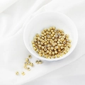 14K gold filled round slider beads with silicone inner core for DIY jewelry making - 3mm (1 Piece) / 14K Light Gold Color (Stopper Bead Without Loop)