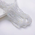 3mm gefacetteerde iriserende heldere glazen kristallen kralen voor DIY sieraden maken - AB Kristal Geel (3mm/Ongeveer 40cm Lengte)