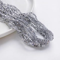 Strengen van zilvergrijze 3mm bicone kristalglas kralen voor DIY sieraden maken - AB Wit Zilver (3mm/Ongeveer 40cm Lengte)