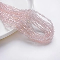 3 mm roze gefacetteerde kristallen glaskralen in biconischelpvorm voor DIY-sieraden - AB Roze (3mm/Ongeveer 40cm Lengte)