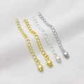 14K Gold gefüllte Verlängerungsketten mit Tulpenanhängern in Gold, Silber, Roségold und Schwarz - Tulpen-Verlängerungskette / Weißgold