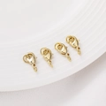 Gepolijste 14K goud gevulde karabijnsluitingen voor DIY sieraden en armband reparaties - 901 Karabijnsluiting met gesloten ring (6*10mm) / Witgoud