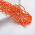 Snoer van 3mm feloranje bicone kristalglazen kralen voor DIY sieraden maken - AB Oranjerood (3mm/Ongeveer 40cm Lengte)