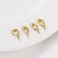 Set van 4 goudkleurige karabijnsluitingen voor DIY sieraden maken van kettingen en armbanden - 902 Karabijnsluiting met gesloten ring (7*12mm) / Witgoud